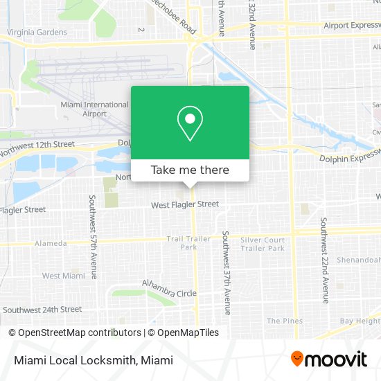 Mapa de Miami Local Locksmith