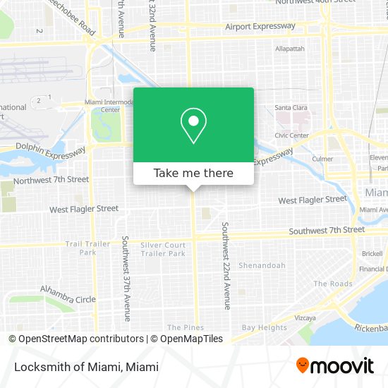 Locksmith of Miami map