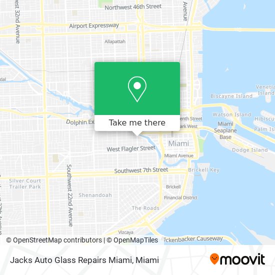 Jacks Auto Glass Repairs Miami map