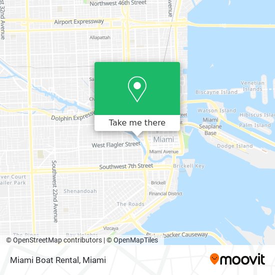 Mapa de Miami Boat Rental