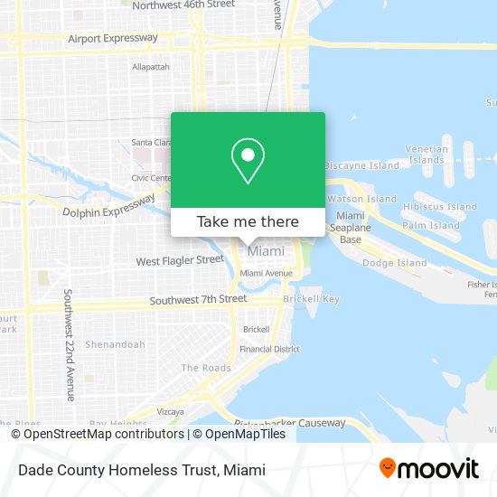 Dade County Homeless Trust map