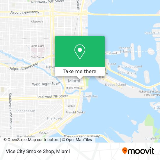 Vice City Smoke Shop map