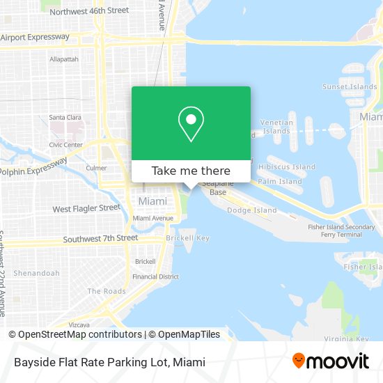 Bayside Flat Rate Parking Lot map
