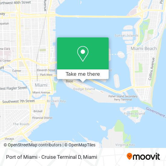 Mapa de Port of Miami - Cruise Terminal D