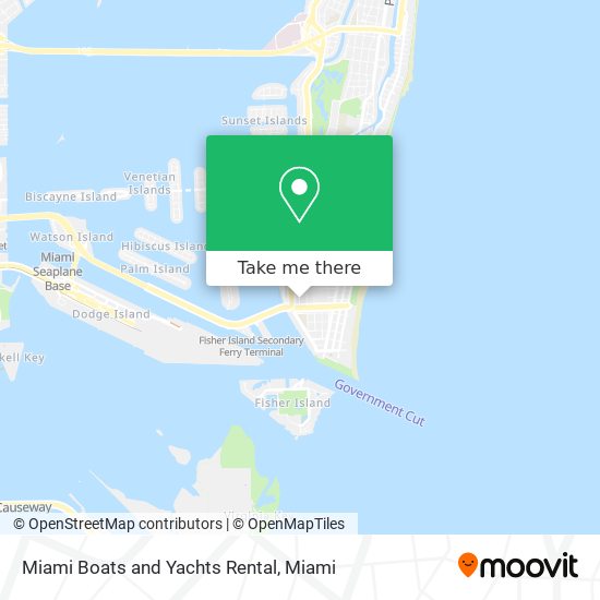 Miami Boats and Yachts Rental map