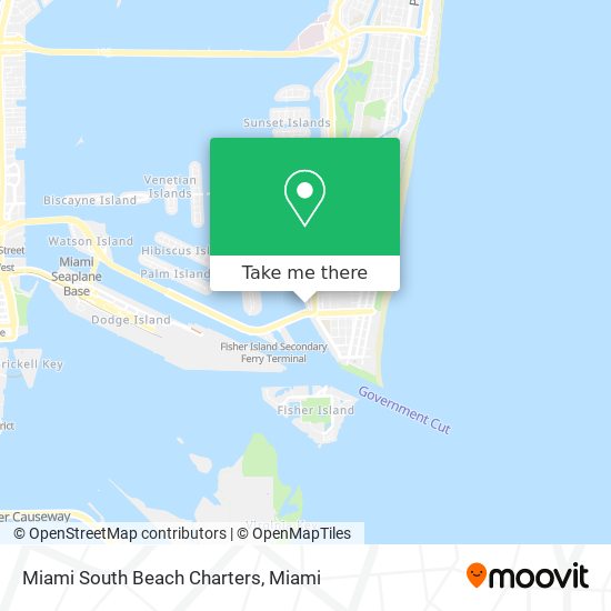 Miami South Beach Charters map