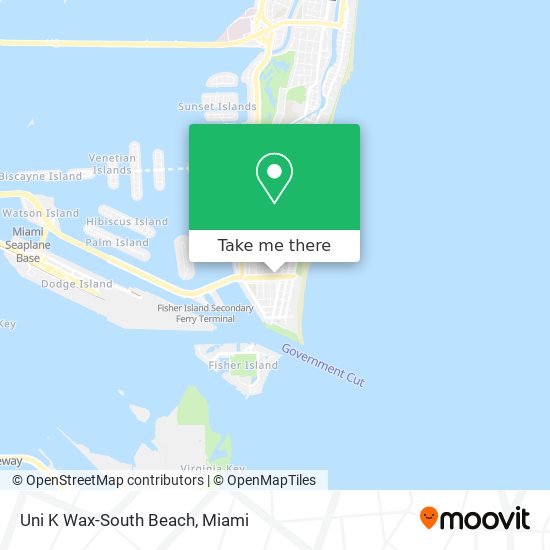 Mapa de Uni K Wax-South Beach