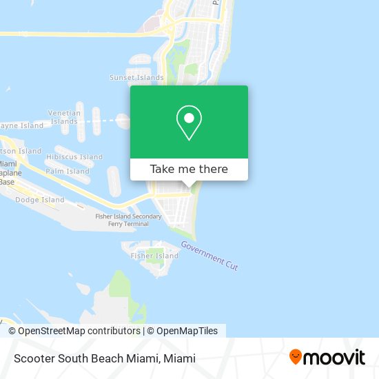 Mapa de Scooter South Beach Miami