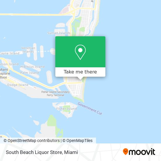 Mapa de South Beach Liquor Store