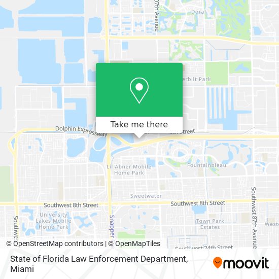 State of Florida Law Enforcement Department map