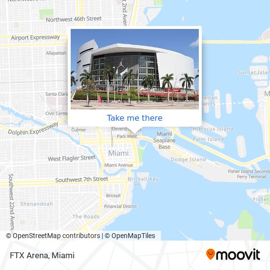 How to get to FTX Arena in Miami by Bus, Subway, Train or Light Rail?
