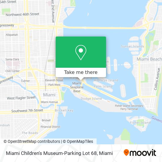 Miami Children's Museum-Parking Lot 68 map