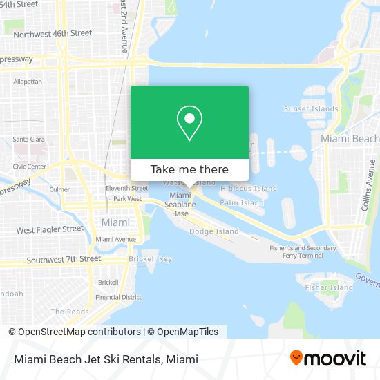 Miami Beach Jet Ski Rentals map