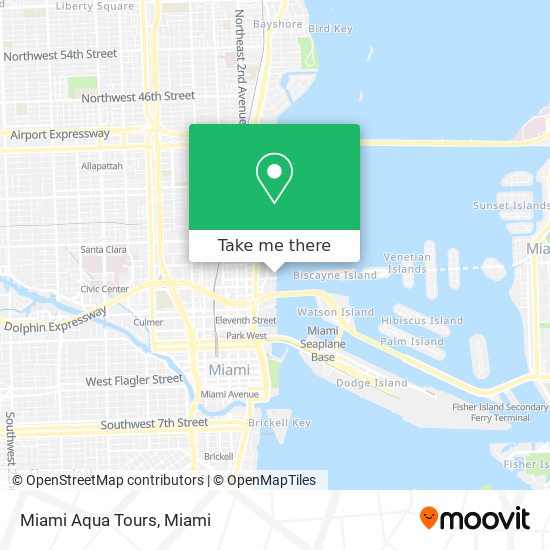 Miami Aqua Tours map