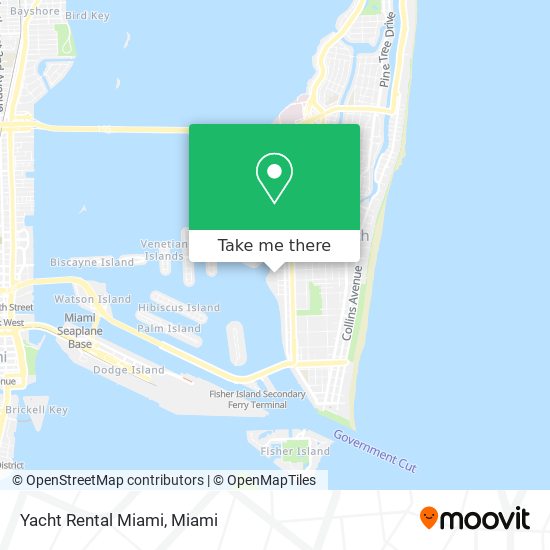 Yacht Rental Miami map