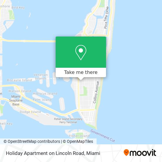 Holiday Apartment on Lincoln Road map