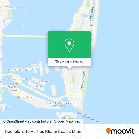 Bachelorette Parties Miami Beach map