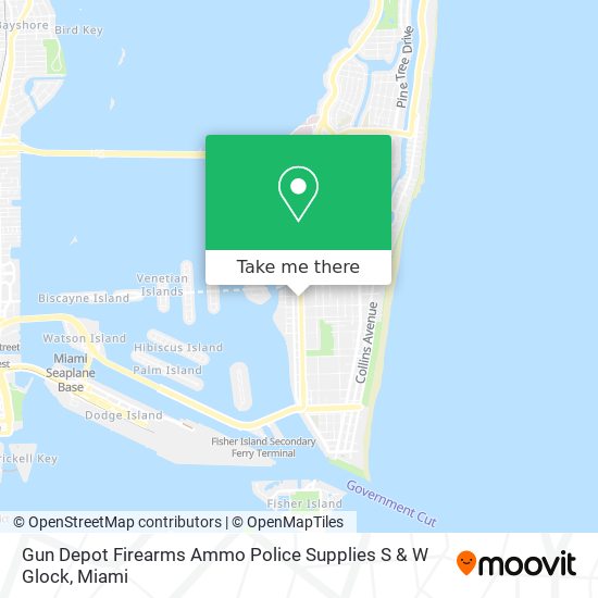 Mapa de Gun Depot Firearms Ammo Police Supplies S & W Glock
