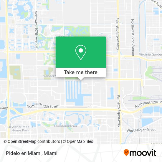 Mapa de Pidelo en Miami