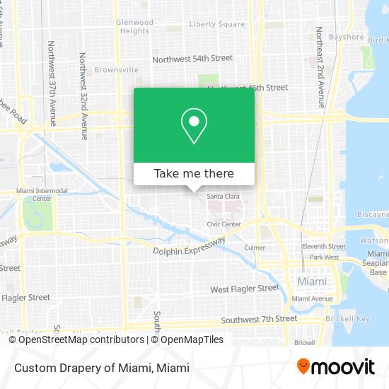 Custom Drapery of Miami map