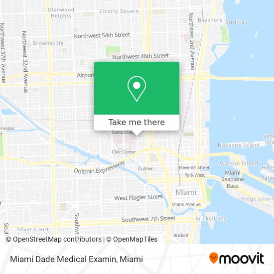 Miami Dade Medical Examin map