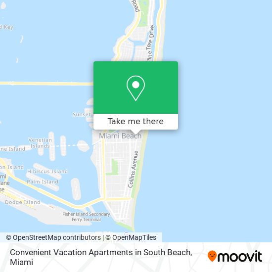 Convenient Vacation Apartments in South Beach map