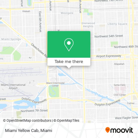 Miami Yellow Cab map