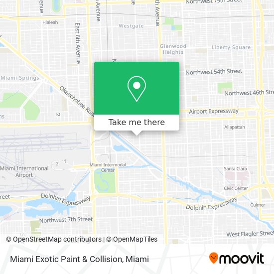 Mapa de Miami Exotic Paint & Collision