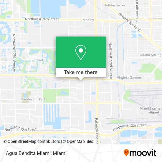 Mapa de Agua Bendita Miami