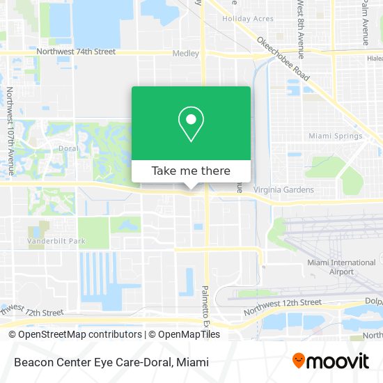 Beacon Center Eye Care-Doral map