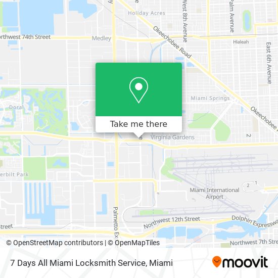 7 Days All Miami Locksmith Service map