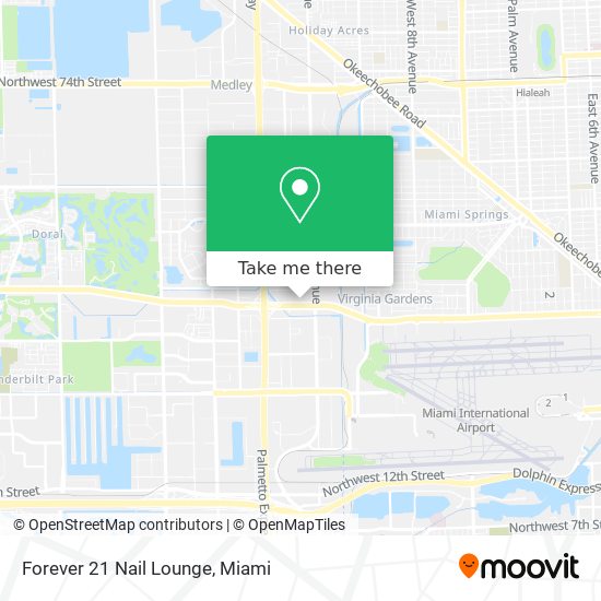 Mapa de Forever 21 Nail Lounge