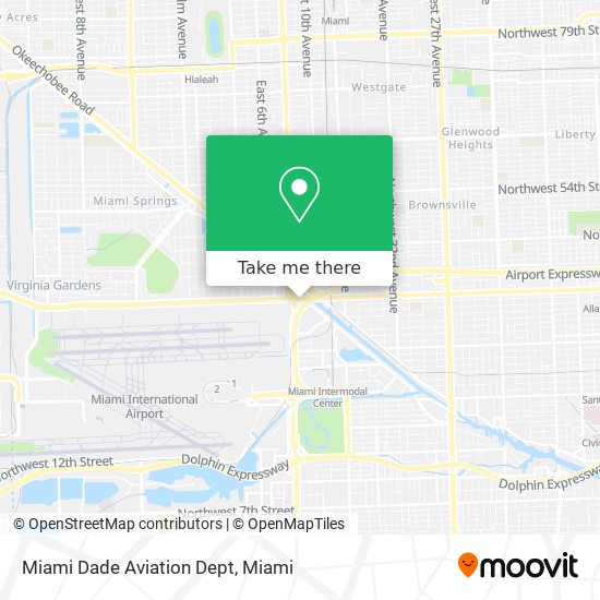 Mapa de Miami Dade Aviation Dept