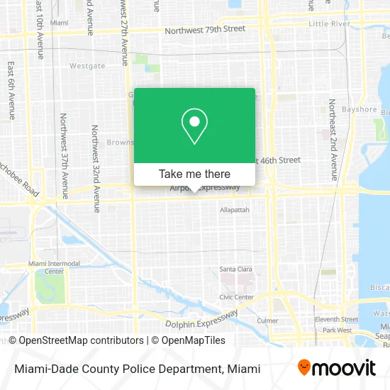 Miami-Dade County Police Department map