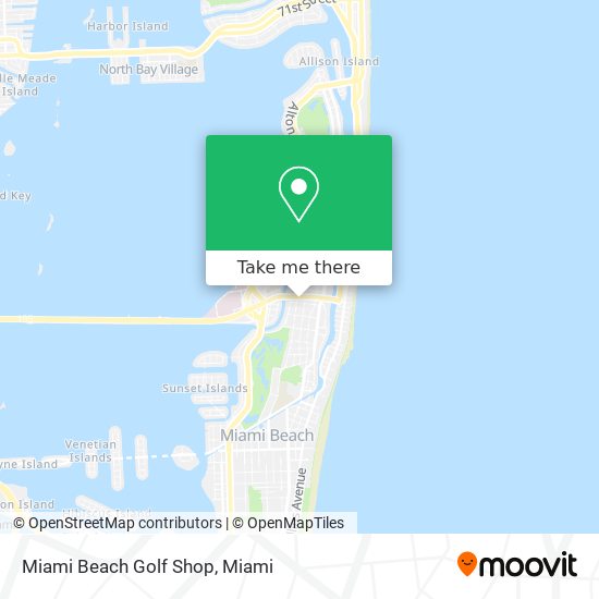Mapa de Miami Beach Golf Shop