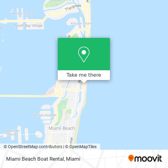 Miami Beach Boat Rental map