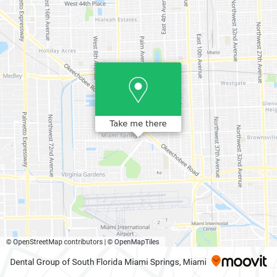 Mapa de Dental Group of South Florida Miami Springs