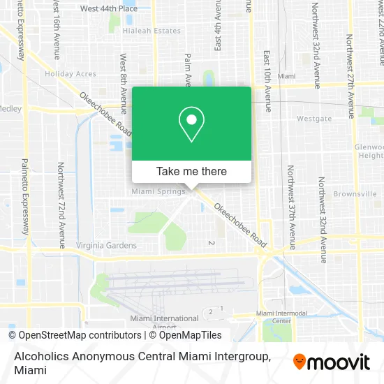Alcoholics Anonymous Central Miami Intergroup map