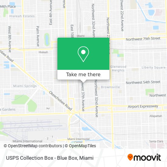 USPS Collection Box - Blue Box map