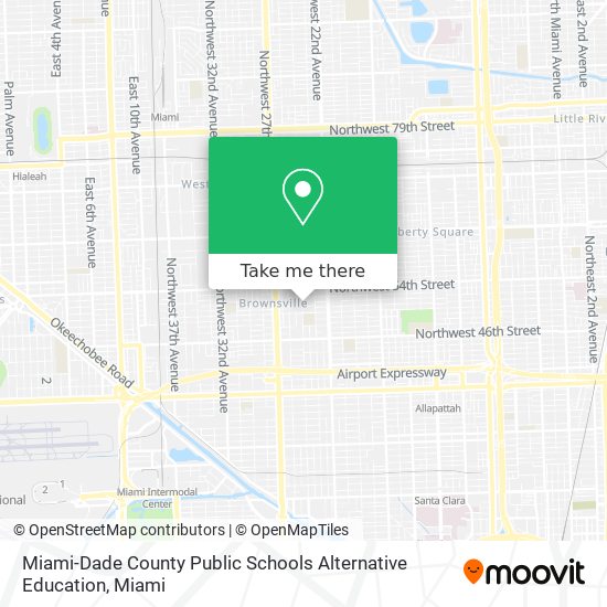 Mapa de Miami-Dade County Public Schools Alternative Education