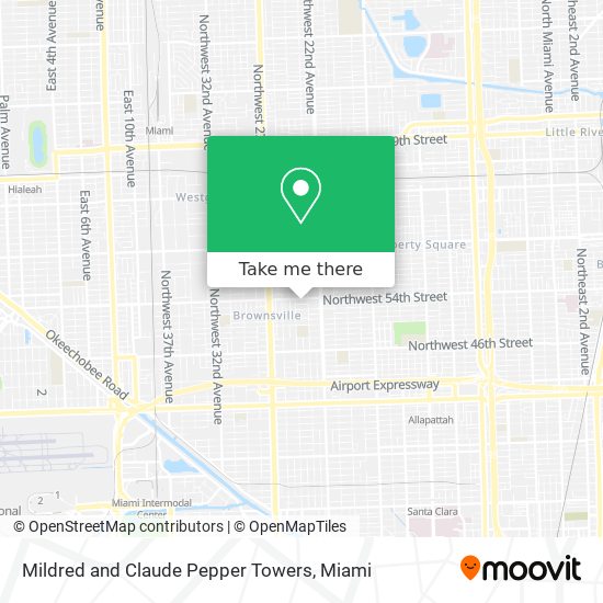 Mildred and Claude Pepper Towers map