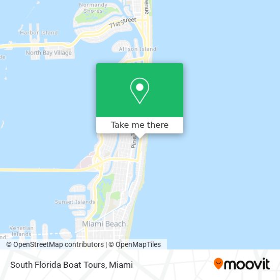 South Florida Boat Tours map