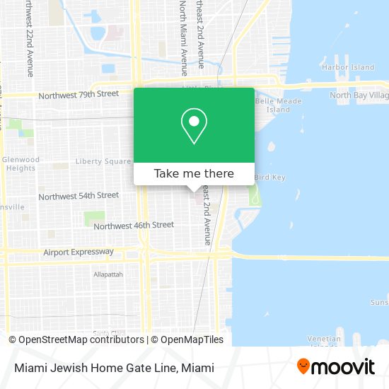 Mapa de Miami Jewish Home Gate Line