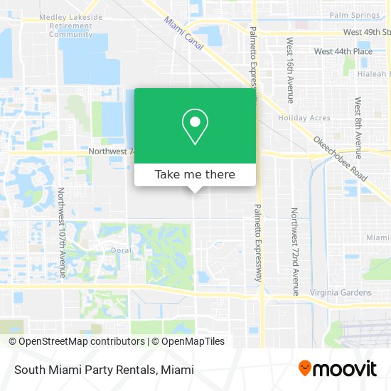 South Miami Party Rentals map