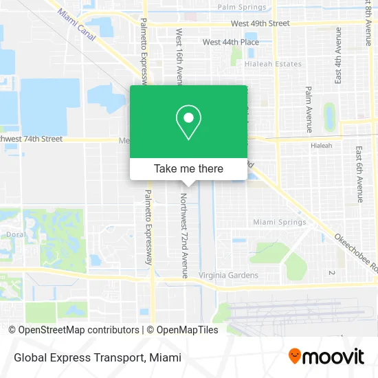 Global Express Transport map