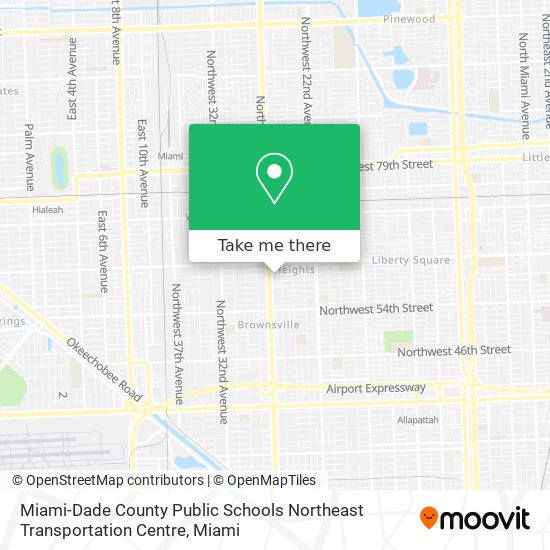 Mapa de Miami-Dade County Public Schools Northeast Transportation Centre
