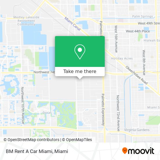 Mapa de BM Rent A Car Miami