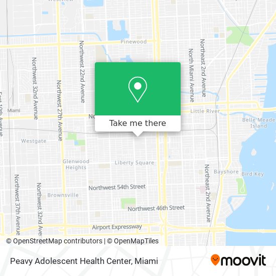 Mapa de Peavy Adolescent Health Center
