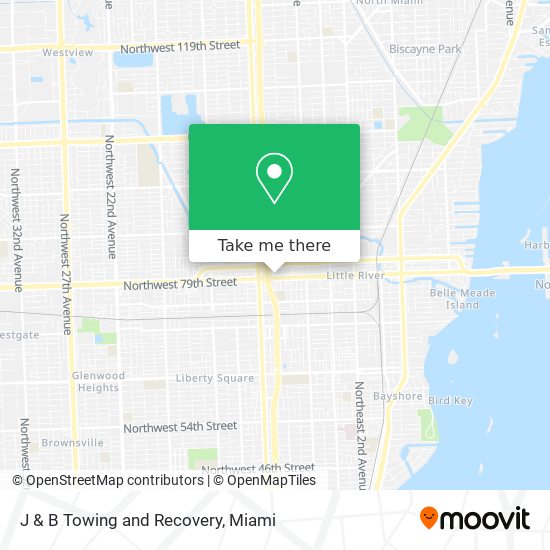 Mapa de J & B Towing and Recovery