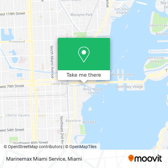 Mapa de Marinemax Miami Service